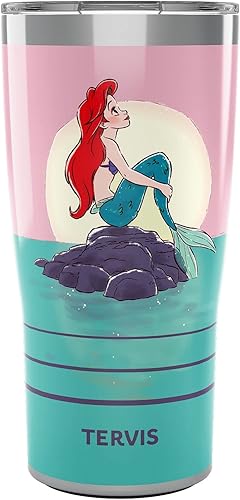 Tervis Traveler - Vaso aislado de triple pared de Ariel de Disney The Little Mermaid Thoughtful Ariel mantiene las bebidas frías y calientes, 20