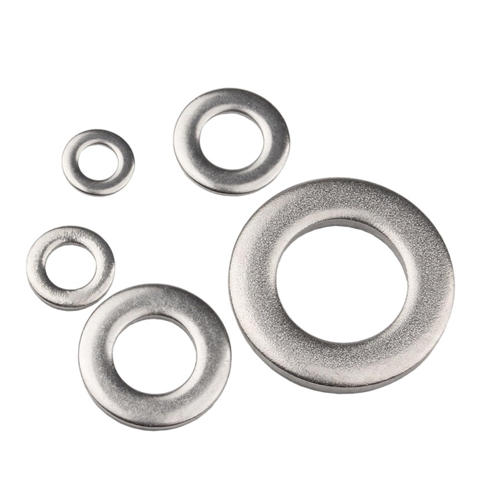 di metallo, Rondelle piatte, rondelle piane, guarnizioni in acciaio inossidabile 304, argento, misure multiple, confezione da 10 pezzi(M12 x 20Pieces)