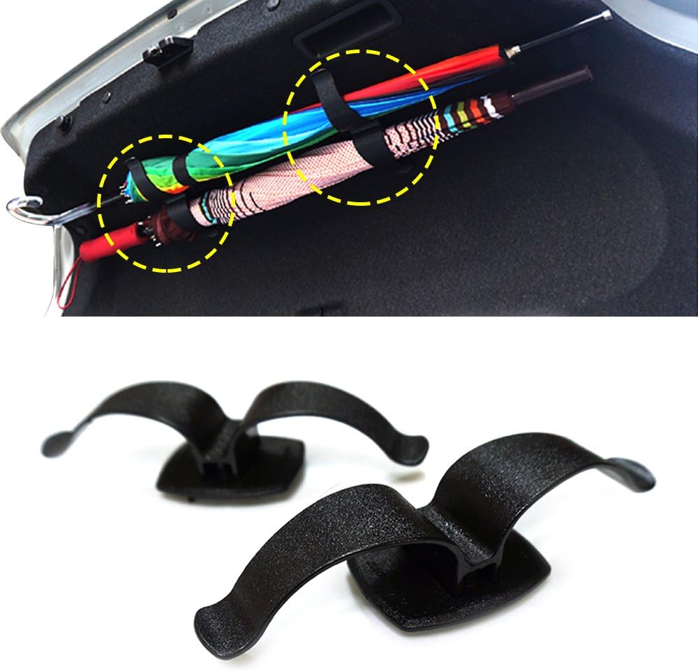 Car Universal Trunk Cargo Dual Umbrella Holder Hanger 2Pcs For Mercedes Benz