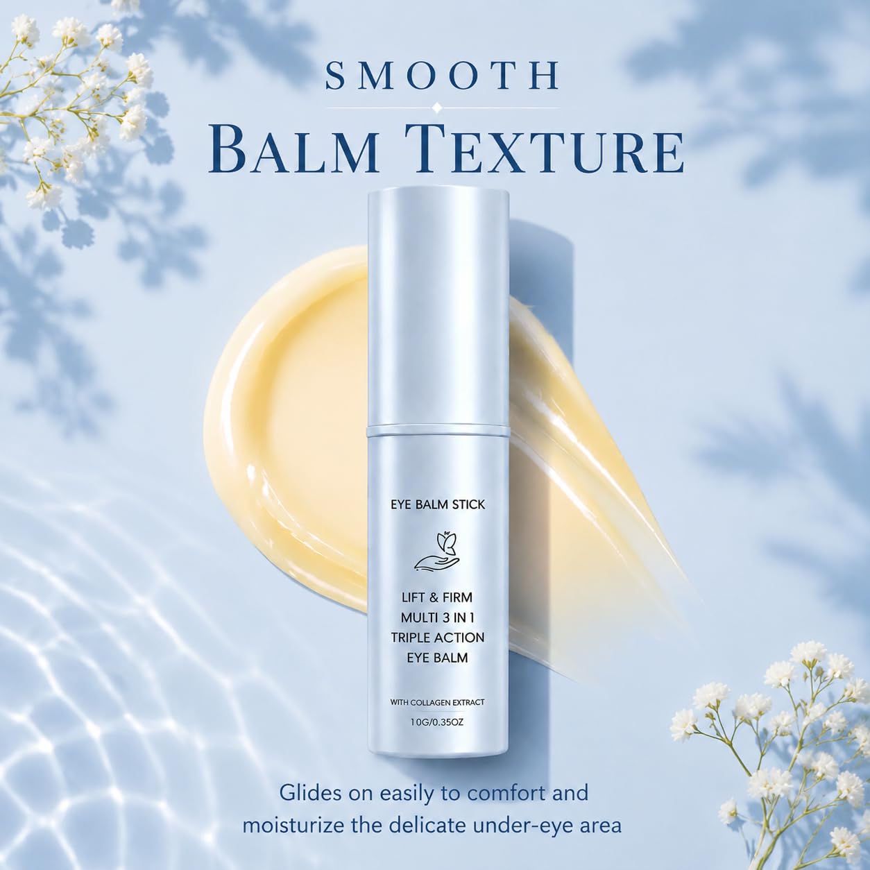 Korean Under Eye Balm – Lift & Firm 3-in-1 Multi Balm Stick, Hydrating, Smoothing, and Refreshing Eye Care for Dark Circles, Puffiness, and Fine Lines, with PDRN Collagen Extract