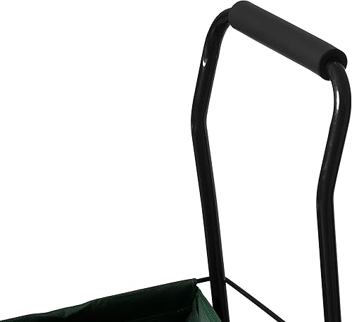 Miniatura 8 de Carrito grande con ruedas, ligero y resistente carrito utilitario rodante para comestibles, jardín, lavandería, compras y picnic, verde