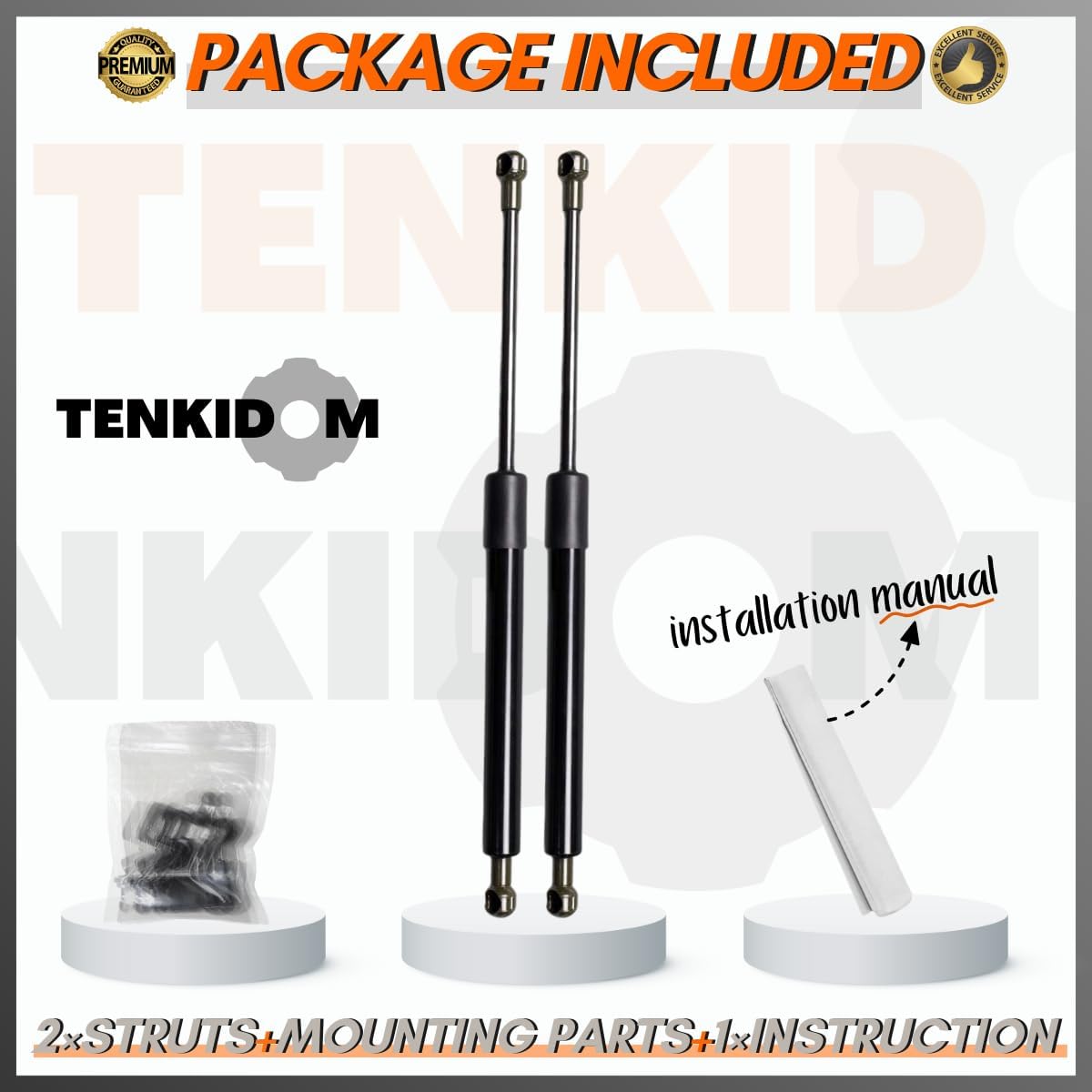 Front Hood Struts Compatible with Mercedes-Benz Sprinter (907/910) VS30 2018-2023 Shock Lift Supports Bonnet Gas Dampers Springs Kit No-Drill Bolt-on