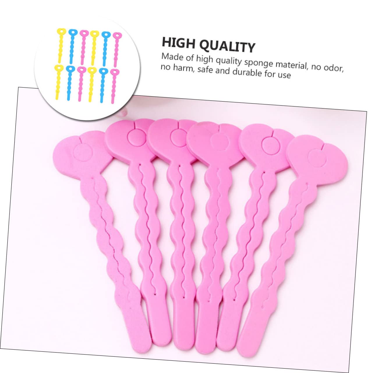 FRCOLOR 72 piezas esponja rizador de pelo en espiral rulos Diy peluquería herramientas de peluquería esponjas de belleza rulos calentados rulos de pelo rodillo de estallido rollo rizado caliente