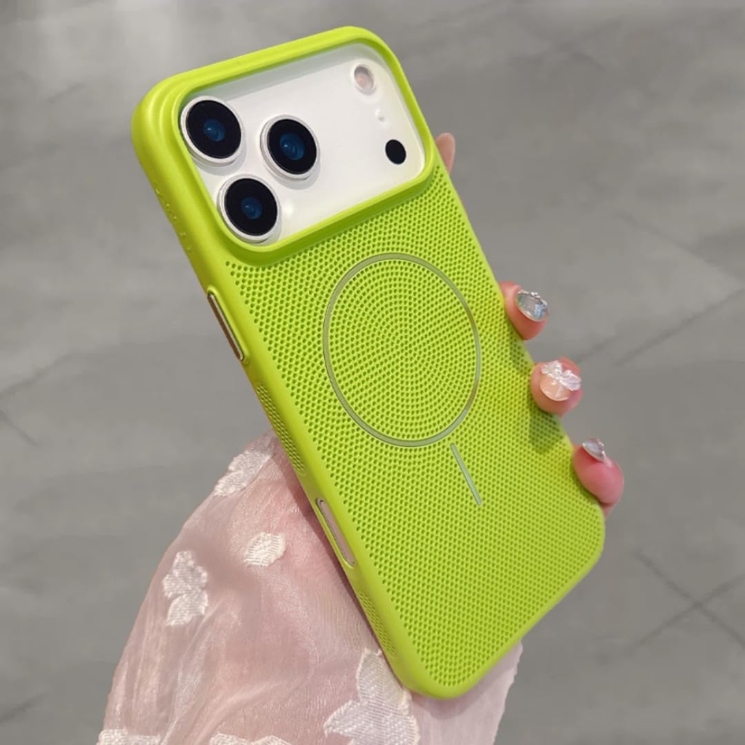 Coque de téléphone à dissipation thermique supérieure rigide verte - 7