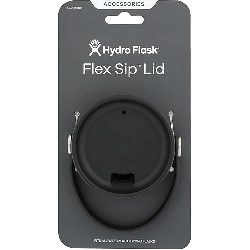 Hydro Flask Lid – Flex Sip Replacement Lid for Wide Mouth Water Bottles - Coffee Lid Accessory Black