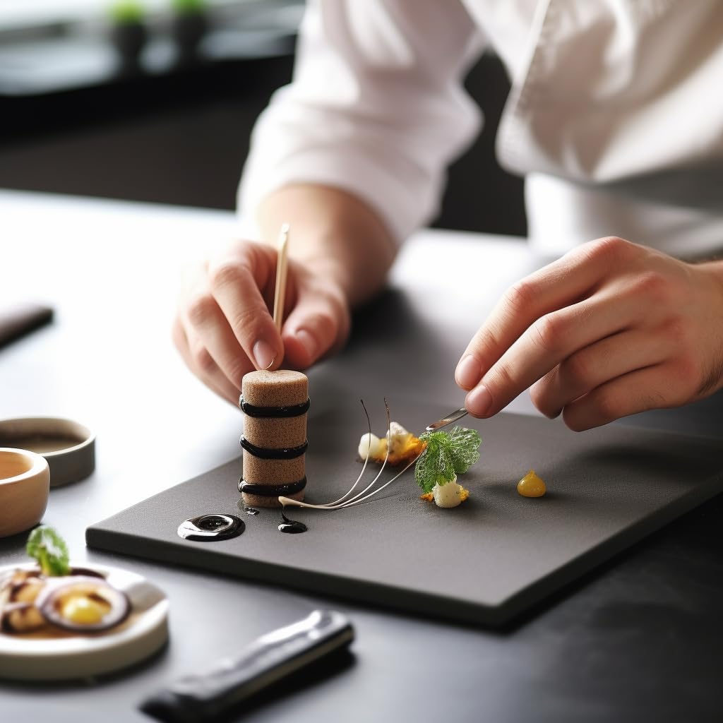 Professiona Plating Tools - 9 Piece Set - Culinary Chef Plating Set - High Spatula Tongs, Fish Spatula, Plating Spoons, Chef Tweezers - Kitchen Plating Utensils - Molecular Gastronomy Kit