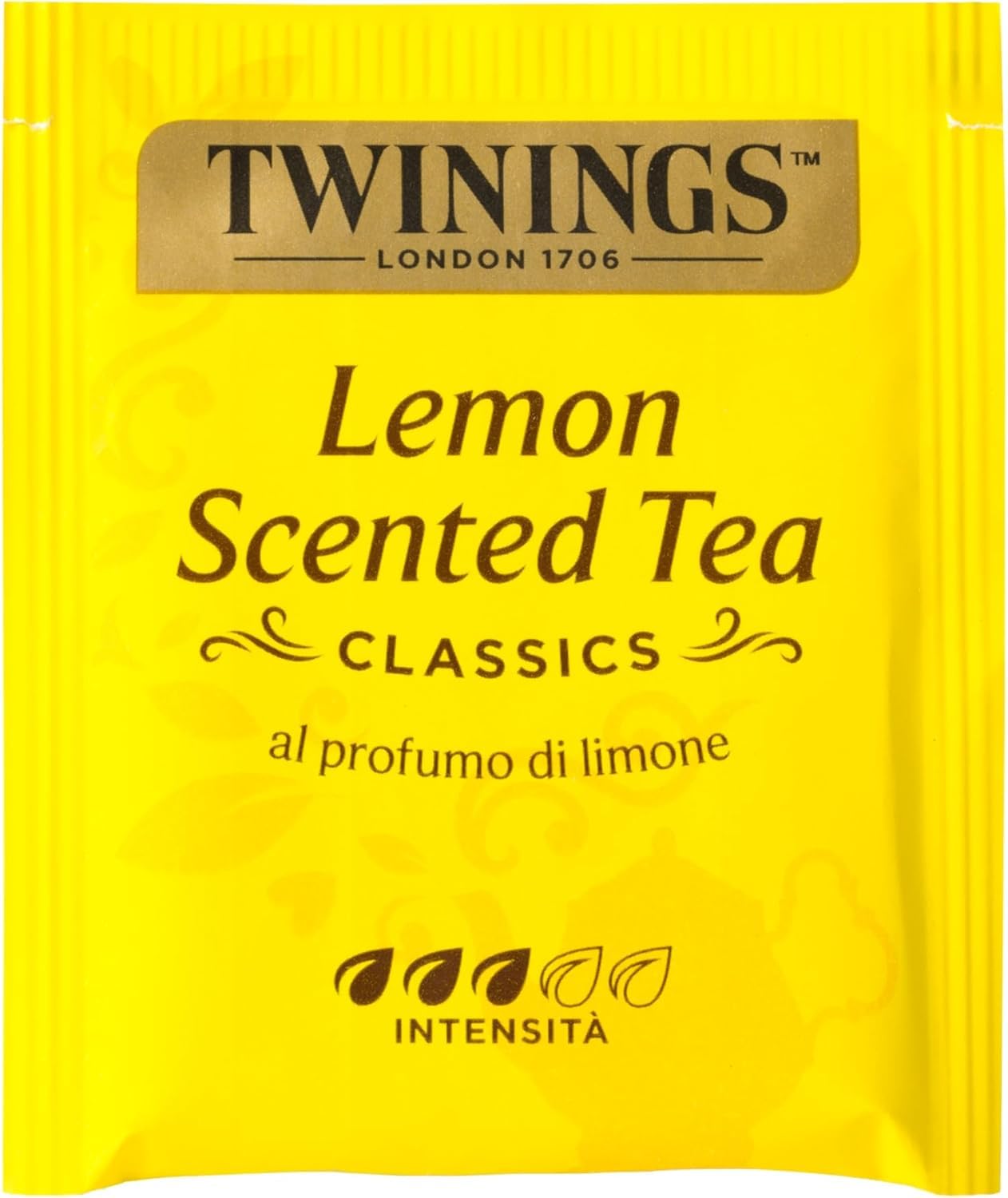 Italian Gourmet Schwarzer Tee Zitrone, 12er Pack 12 x 25 Teebeutel (50 g), Lemon Scented Tea, aromatisierter Schwarztee mit Zitronennote, einzeln verpackte Beutel + Italian Gourmet Polpa