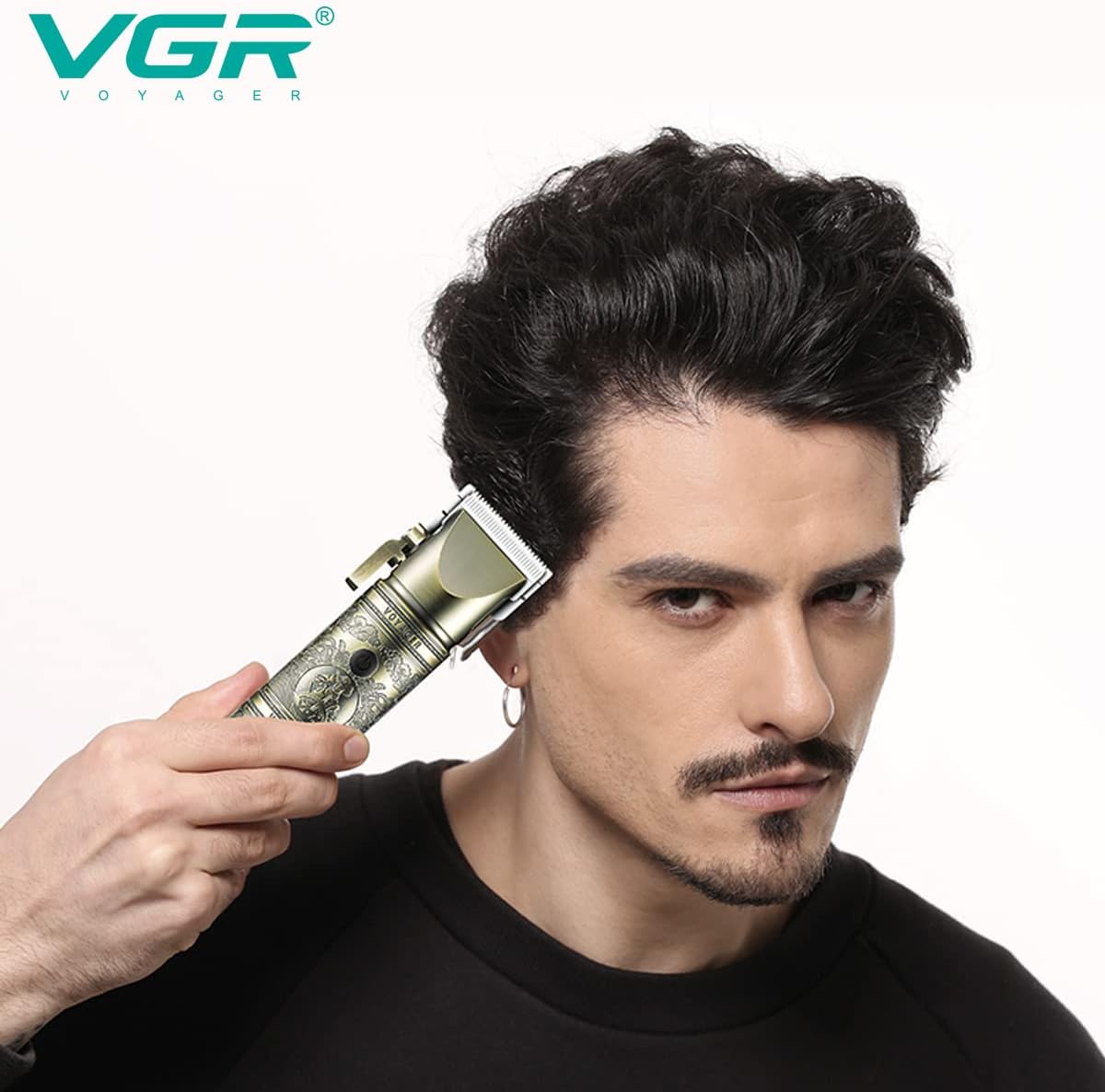 VGR V-697 Hair Clipper in use on a person's head