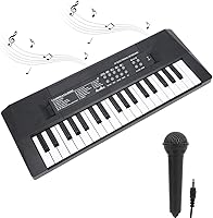 Vista 7 de Piano de teclado electrónico de 37 teclas con micrófono, piano digital portátil para principiantes, instrumento musical educativo con función