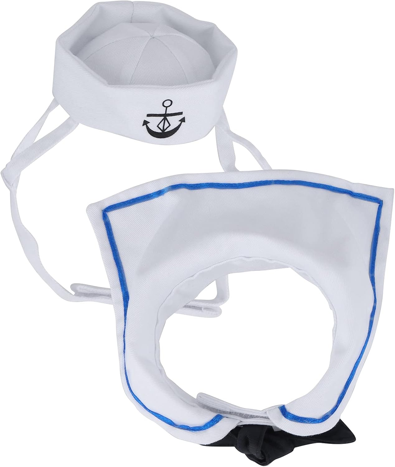 Acouto Pet Sailor Suit набор из хлопковой кошачьей шапки и плаща в морском стиле для праздничного украшения морячок в шапке и плаще Sitscat Hatcat Cloakcat Hat Cloak украшение