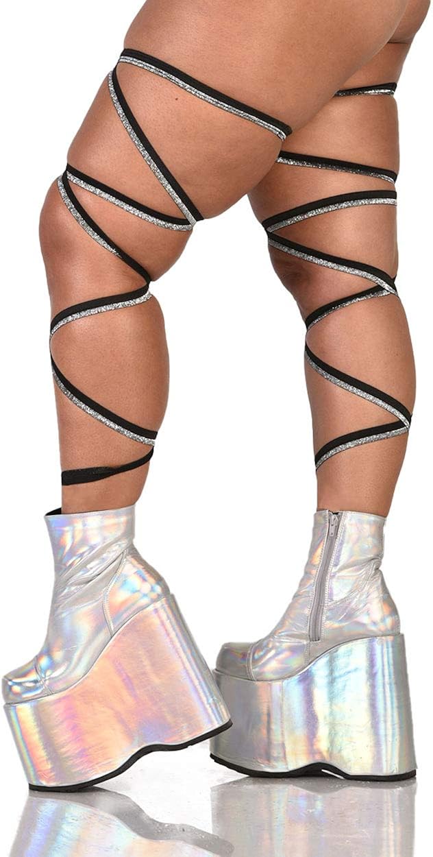 iHeartRaves Women's Leg Wraps for Raves, Dancing, Festivals - Non-Slip Garter