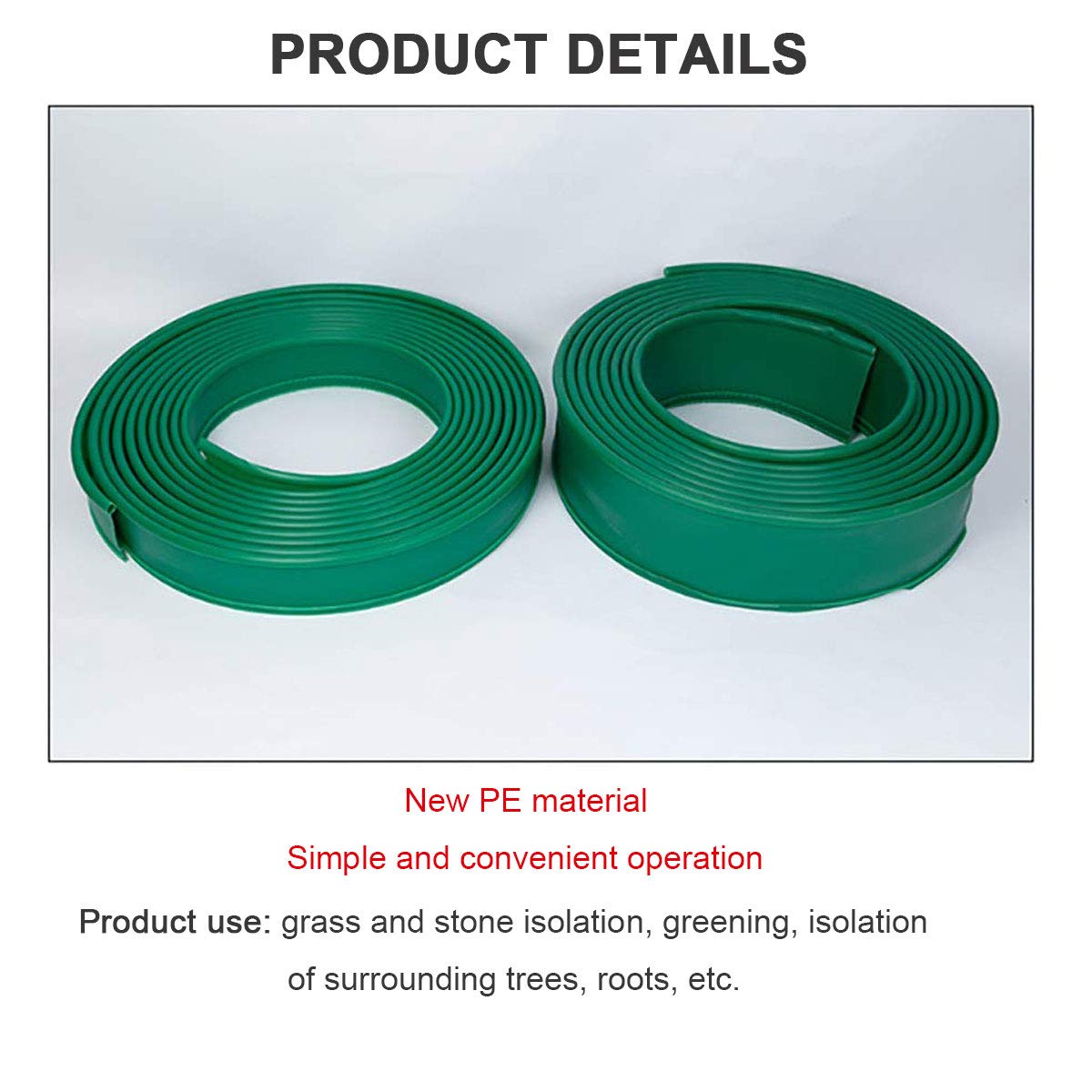 APOE Bordo Flessibile da Giardino in Plastica, Bordatura per Aiuole Lunghezza: 5m 8m 10m 13m 15m 18m 20m, Verde