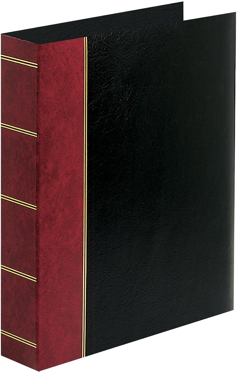 Arrowfile A4 Ultima Designer 4-Ring Binder Album | Premium Eco-Friendly Storage Folder (Black/Wine)