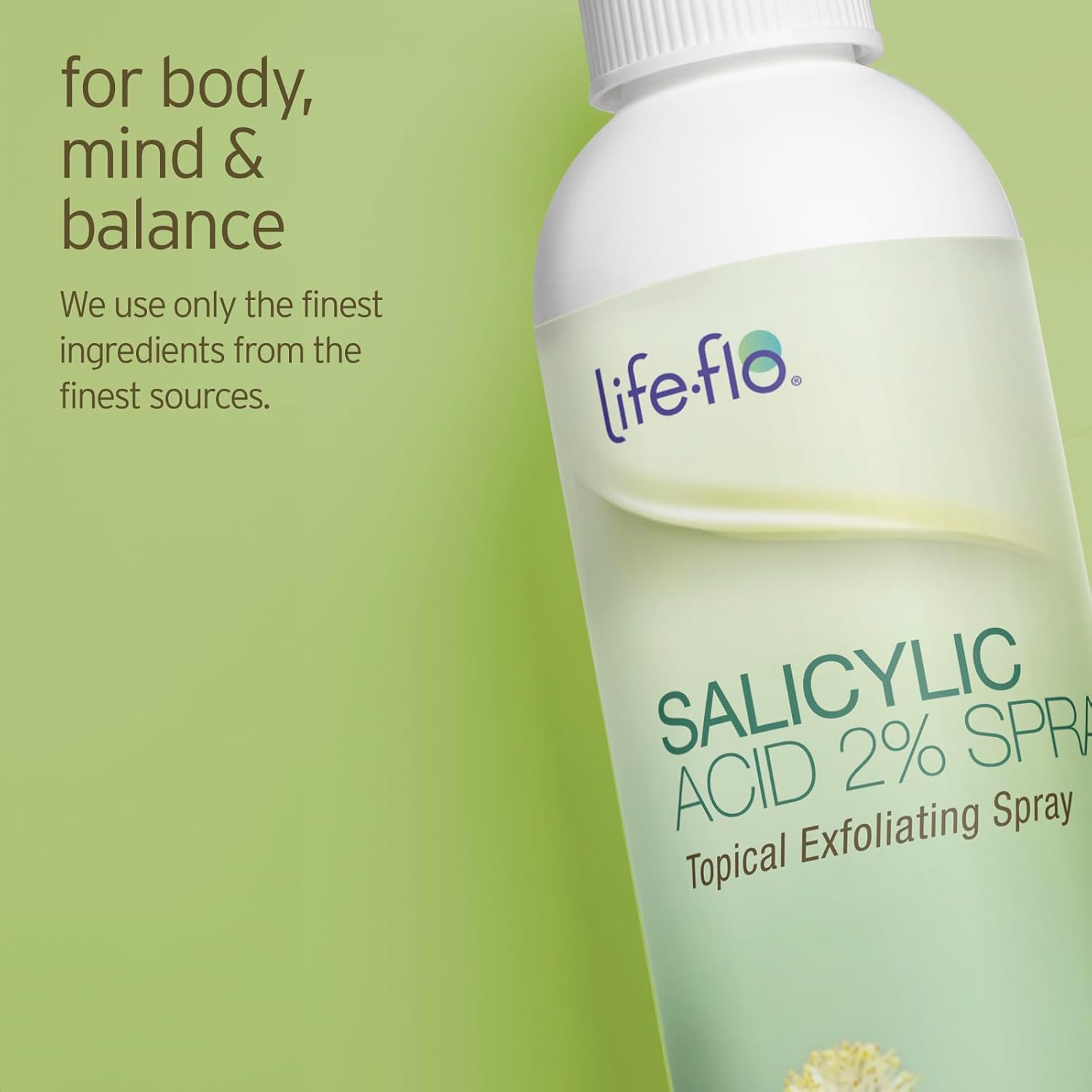 LIFE-FLO 2% Salicylic Acid Face and Body Spray - Gentle Exfoliating Skin Care for Teens and Adults - with Colloidal Silver, Tea Tree Oil, Peppermint Oil, Lavender and Camphor - Fragrance Free - 8oz - Image 5
