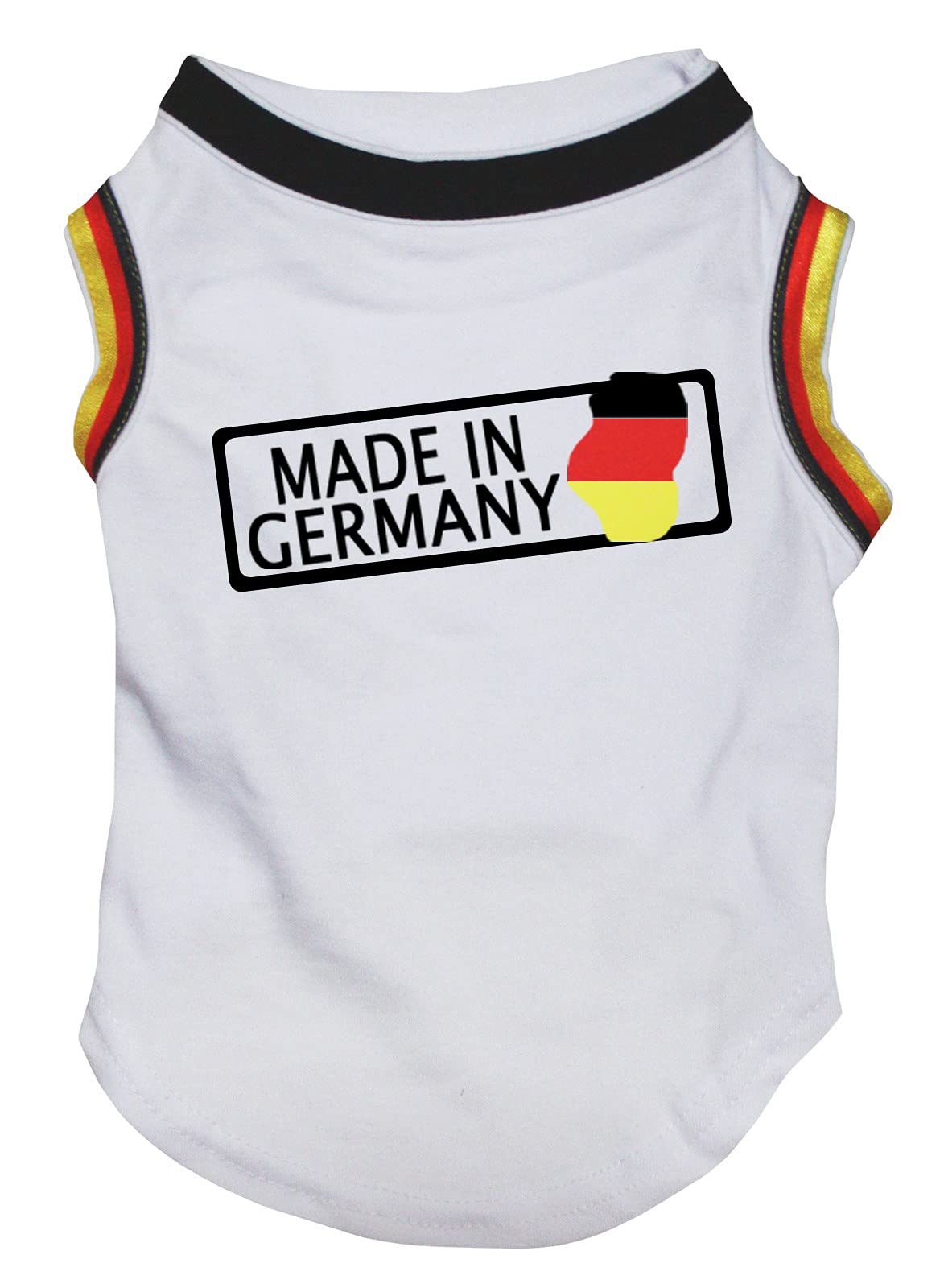T-shirt pour chien idéal pour les promenades estivales modèle blanc drapeau XXL