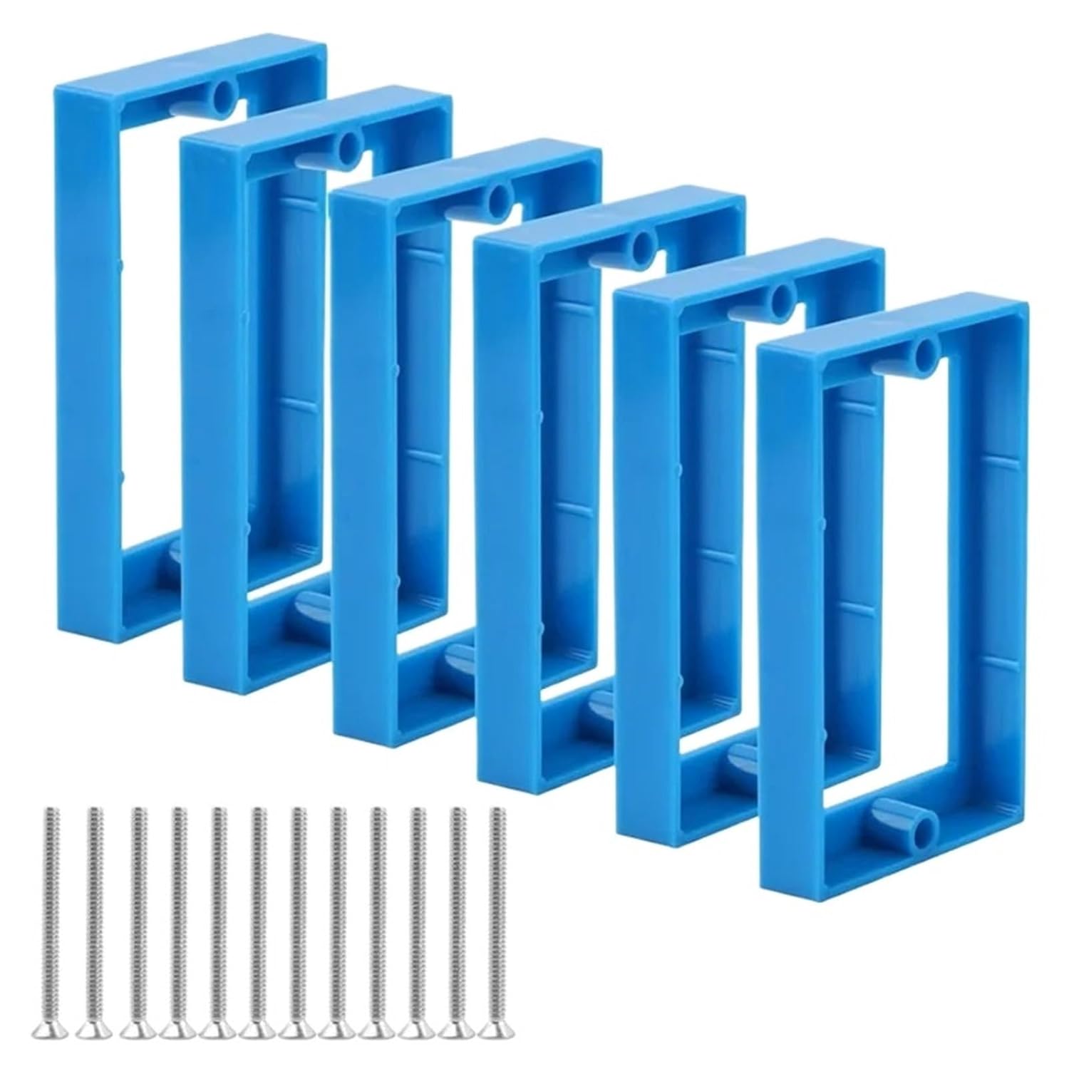 6 Pcs 1/2Inch Single Gang Receptacle Outlet Box Extenders with Screws Electrical Extender