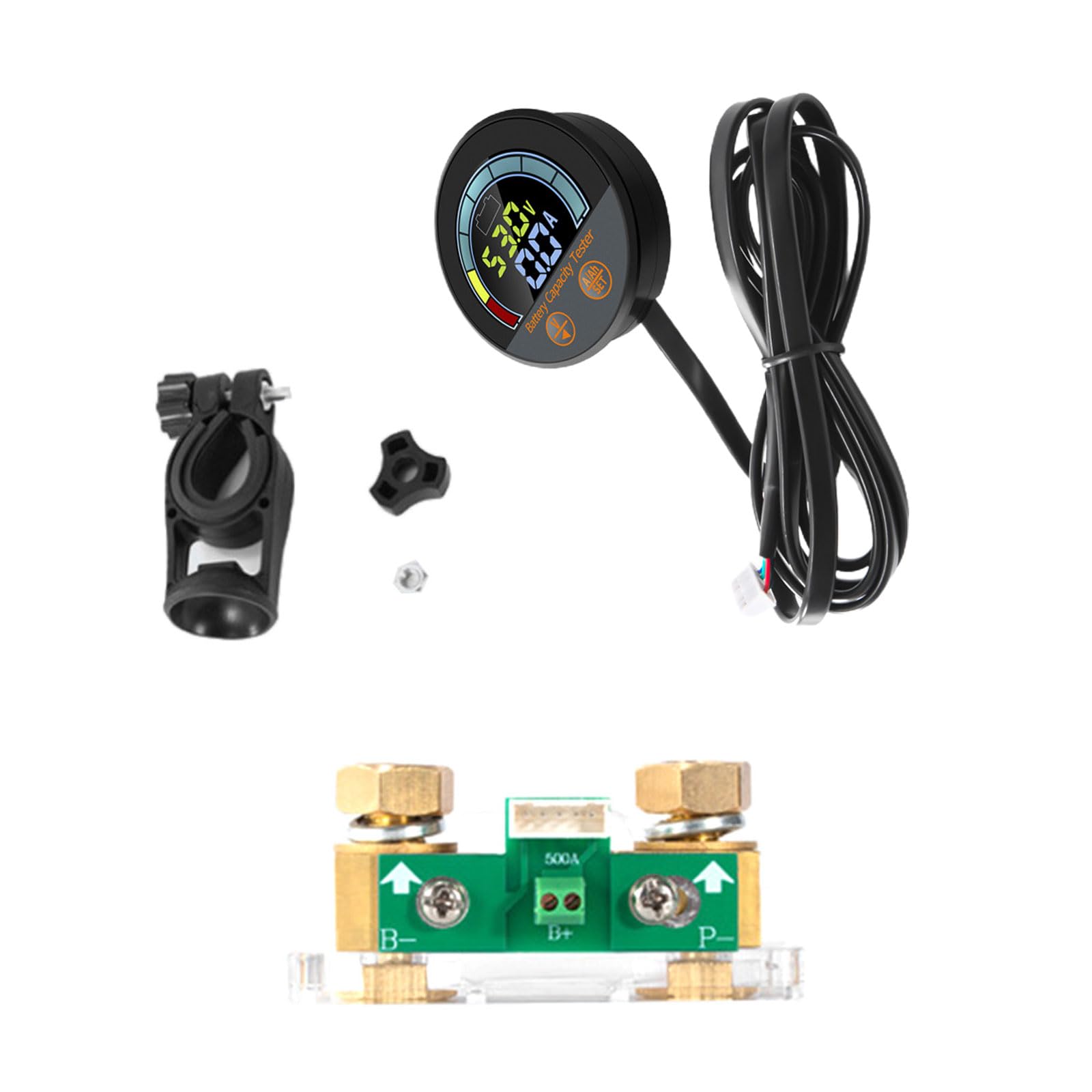 Lxxaofdc Handlebar A Current Voltage Power Energy Panel Meter Digital Display Ammeter Voltmeter Multimeter Dc8v-100V Power Monitors Battery