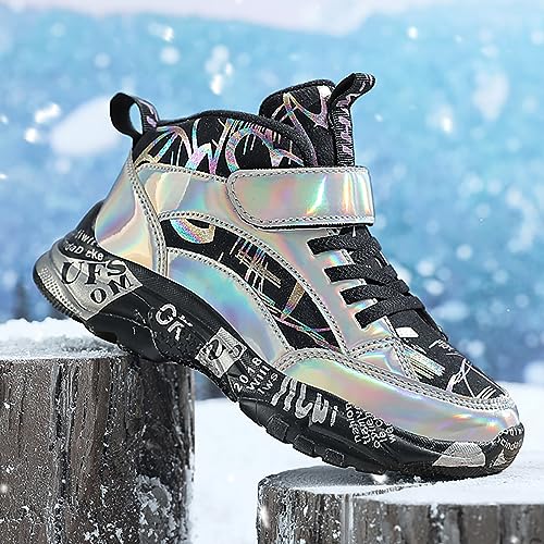 Boys Snow Boots Winter Waterproof Anti-Skid Boots Hiking Outdoor Sneakers Shoes for Unisex Kids(/Little Kid/Big Kid)4