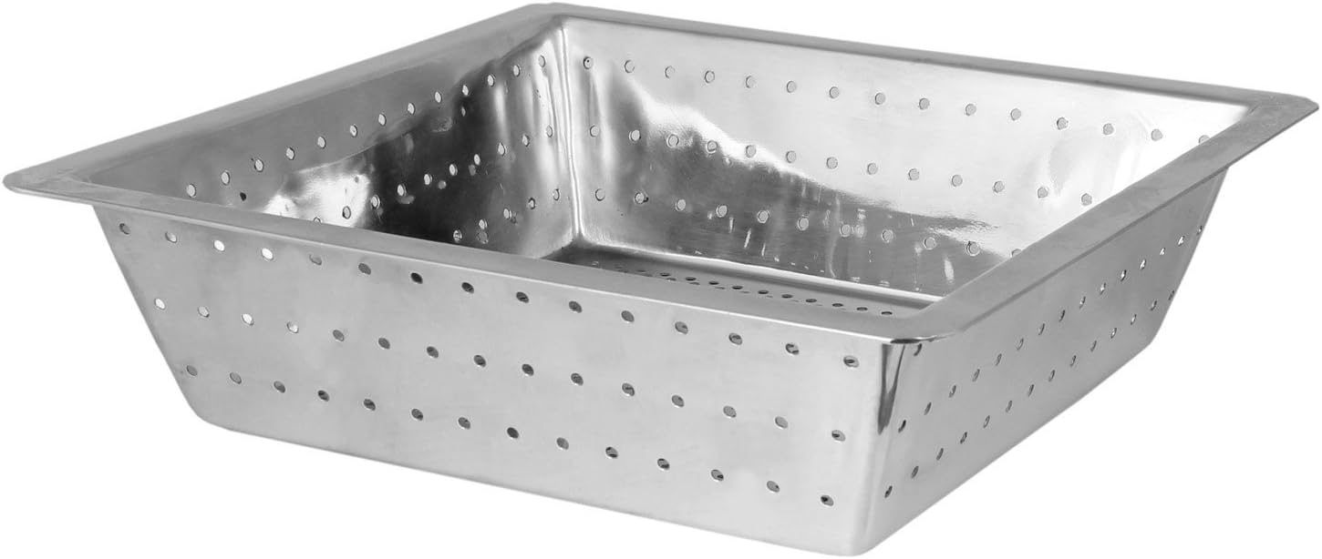 Excellante Commercial Floor Drain Strainer, 304 Stainless Steel, 0.8Mm, 10-Inch by 10-Inch by 3-Inch
