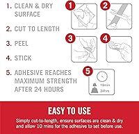 Vista 6 de VELCRO Brand - Sujetadores Sticky Back cinta adhesiva de 34 de pulgadas ideal para el hogar