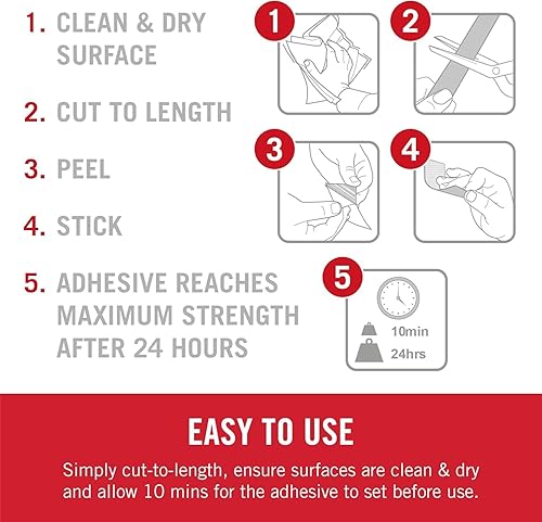 Miniatura 6 de VELCRO Brand - Sujetadores Sticky Back cinta adhesiva de 34 de pulgadas ideal para el hogar