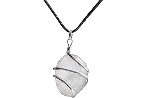 Clear Quartz Tumbled Gemstone Pendant Necklace