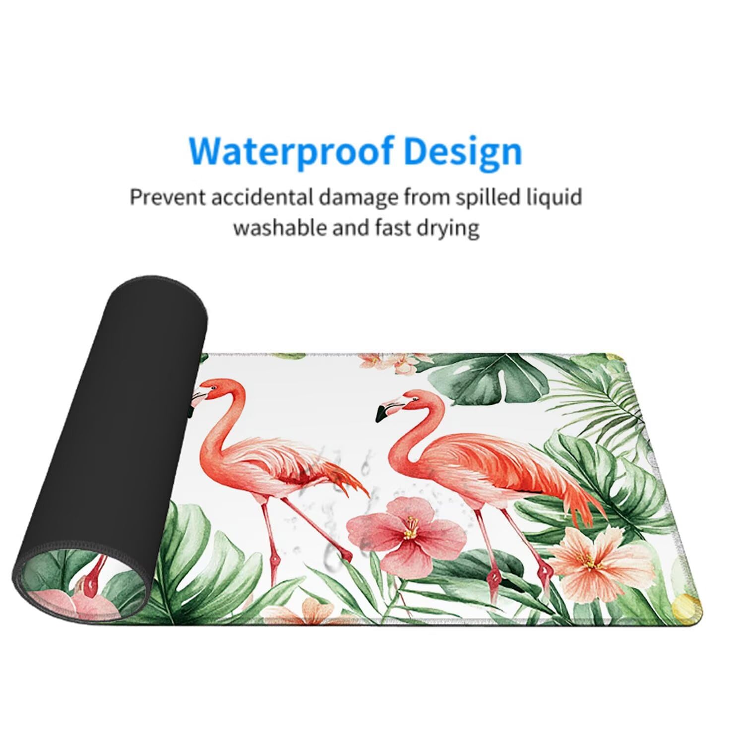 Podkładka pod mysz ze zwierzętami pod mysz pod mysz do gier XXL 1400 x 600 x 3 mm podkładka pod mysz guma flaming duża podkładka pod rękę dla graczy akcesoria wodoodporne PC, do klawiatury laptopa w