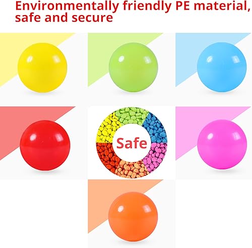 Miniatura 4 de Pelotas de plástico suave, 100, 200, 500 unidades, bolas de juguete de plástico para niños, bolas de estrés a prueba de aplastamiento para fiesta de