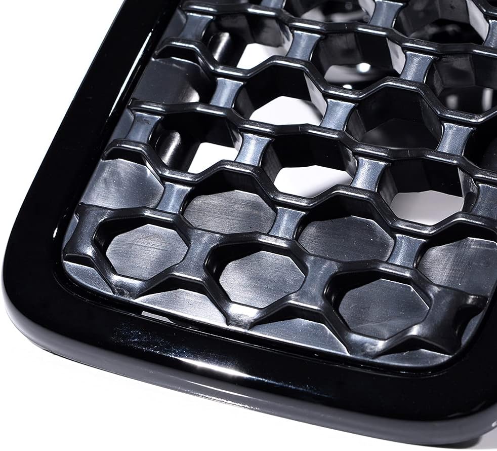 Astra Depot Compatible with 2019 2020 2021 2022 2023 Jeep Cherokee Front Grill Grille Inserts Black Honeycomb Mesh Gloss Trim Cover (7pcs)