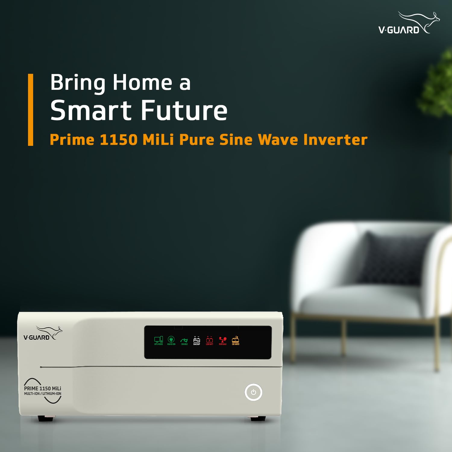 V-Guard Prime Inverter: 1000VA Backup Power -2