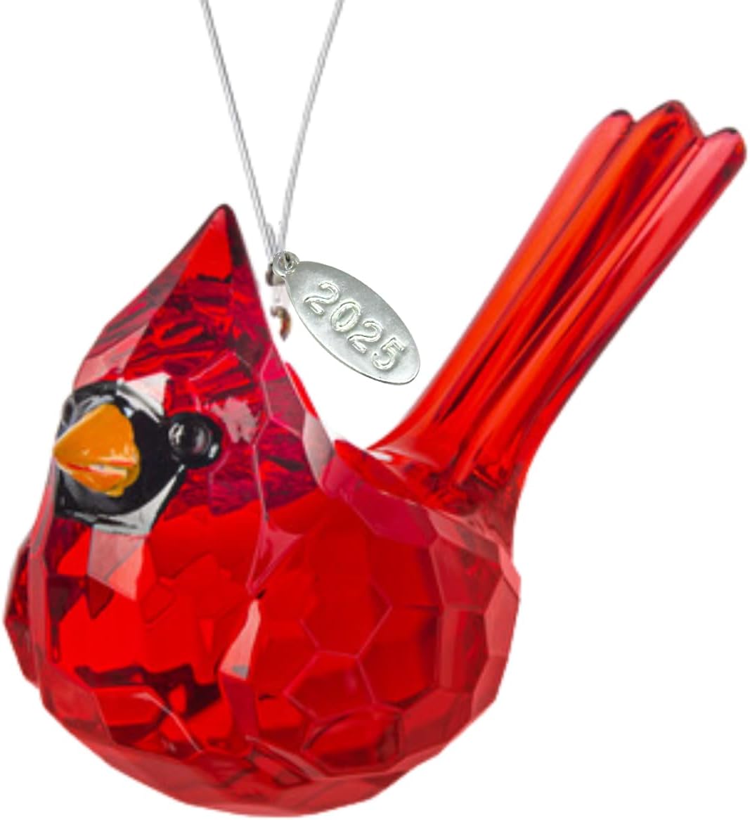 Ganz Teeny Cardinal – Set Di 3 Ornamenti Natalizi Con Glitter, 7,6 Cm - 2