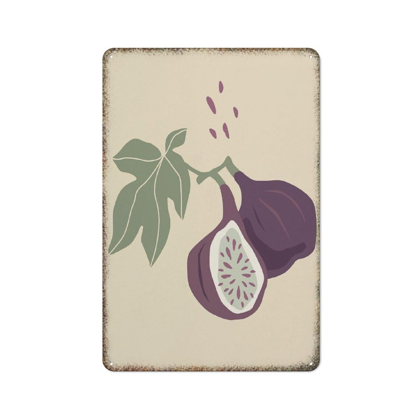 Minimalist Fig Abstract Botanical Home Guest Room Wall Decor 8x12 inch