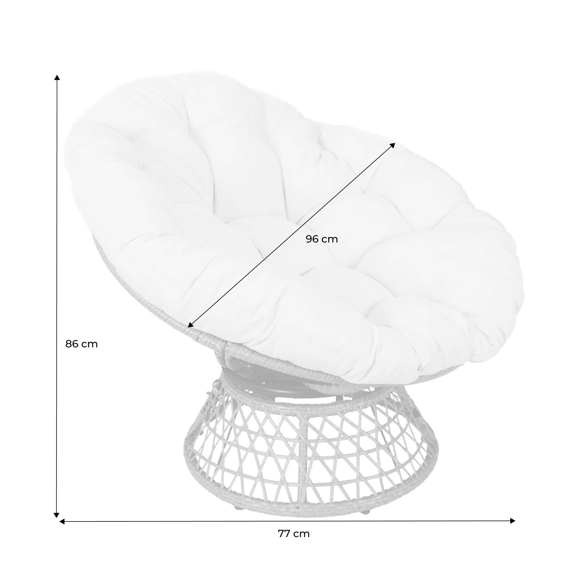 sweeek - Sillón Papasan en polyrotin, loveuse Exterior/Interior Ø96cm