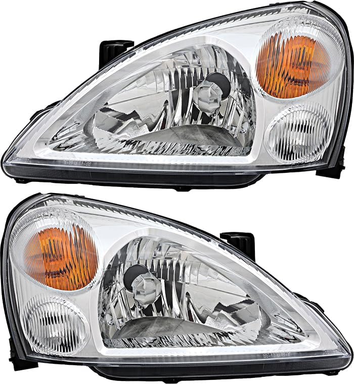 Compatible with Suzuki Aerio Headlights Lamps Set 2002 2003 2004 2005 2006 2007 Halogen Driver and Passenger Side