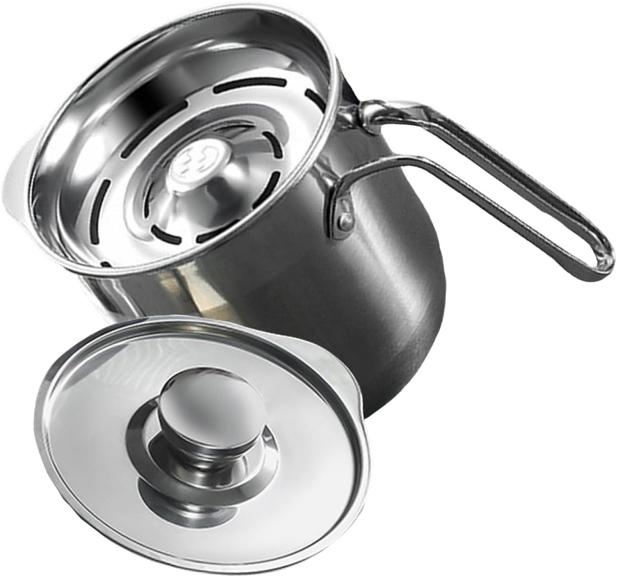 VICASKY Stainless Steel Egg Yolk White Separator with Shaped Drainage Port Egg Protein Filter Bucket for Kitchen Use for Home Cooking and Baking