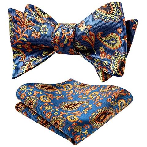 Noeud papillon HISDERN bleu vert Cover