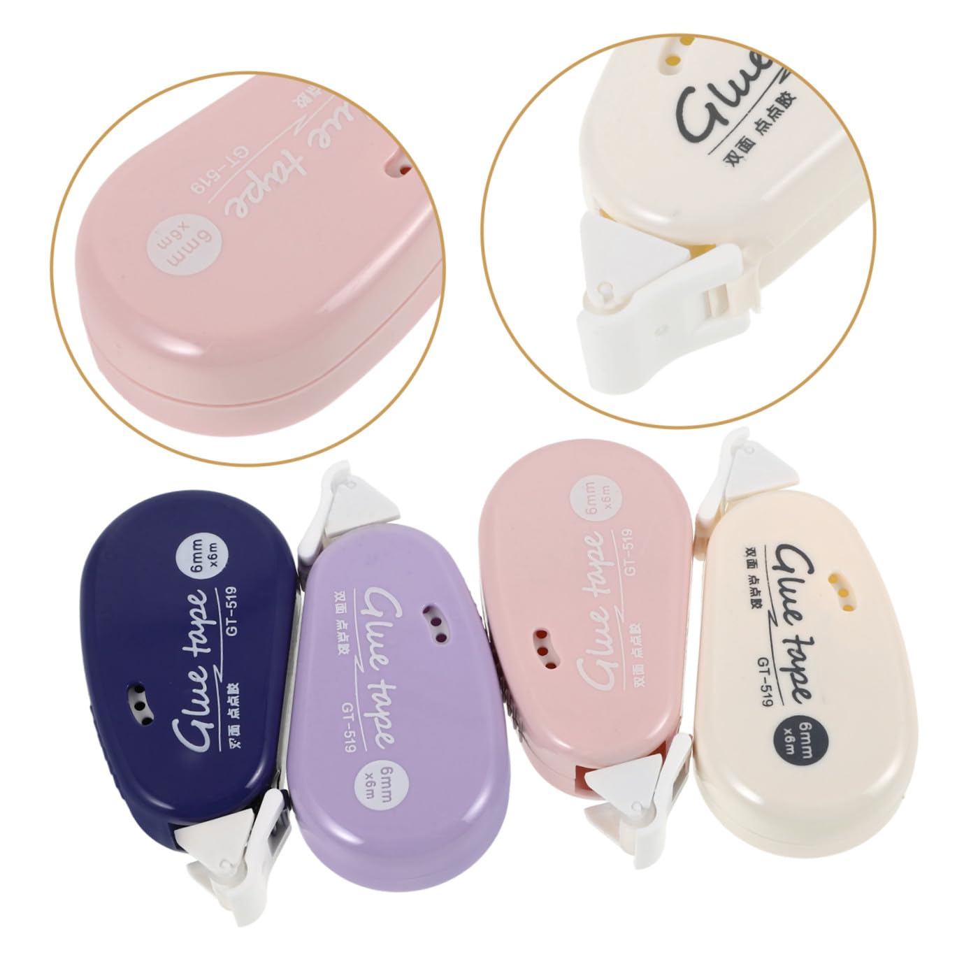 SEWACC 20piezas Cinta Adhesiva Doble Cara Cinta De Pegamento Roller Recarga para Scrapbooking Adhesivos Transparentes De Alta Resistencia para Manualidades y Oficina