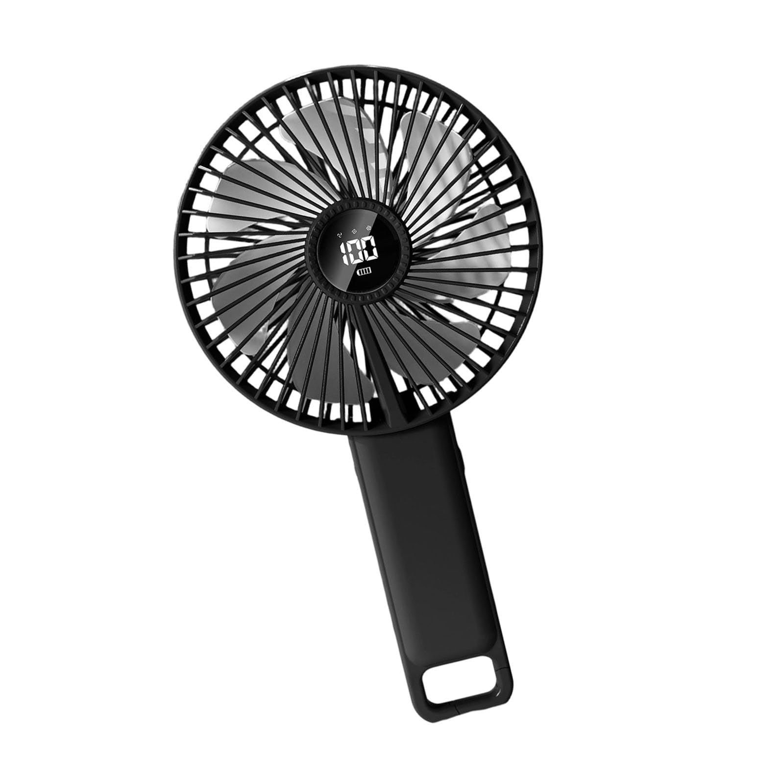 NMFLAB Quiet 6 Inch Portable Fan with Digital Display and 2250 Turn Strong Wind Cooling Battery Operated Fan
