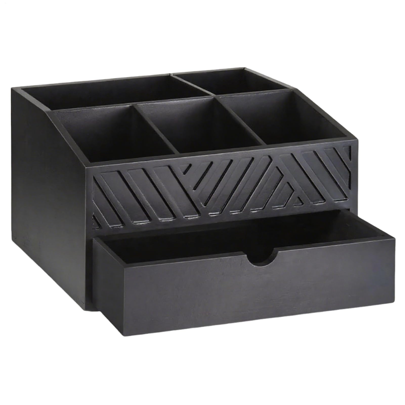 Scatola in legno per caffè e tè con 5 cartoni, per cucina, sala da pranzo, casa, ufficio, perfetta per gli amanti del caffè e gli appassionati di tè