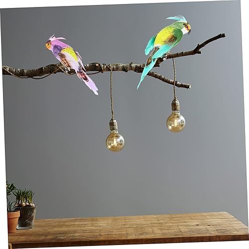 Miniatura 4 de NOLITOY 6 pájaros artificiales de espuma de simulación de cola larga, pájaros falsos para decoración de Navidad