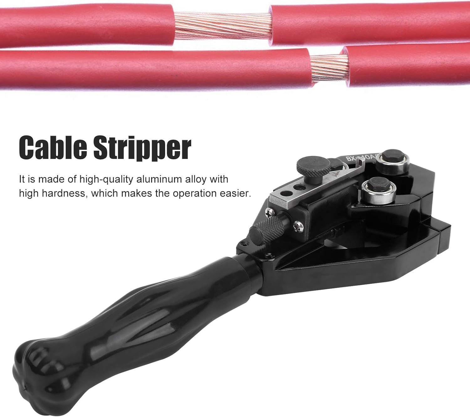 Herramienta pelacables – Herramienta de corte giratoria de mano para pelar y cortar cables, 22-40 mm, hoja de acero de aleación de alta precisión para HVAC, electricidad, telecomunicaciones