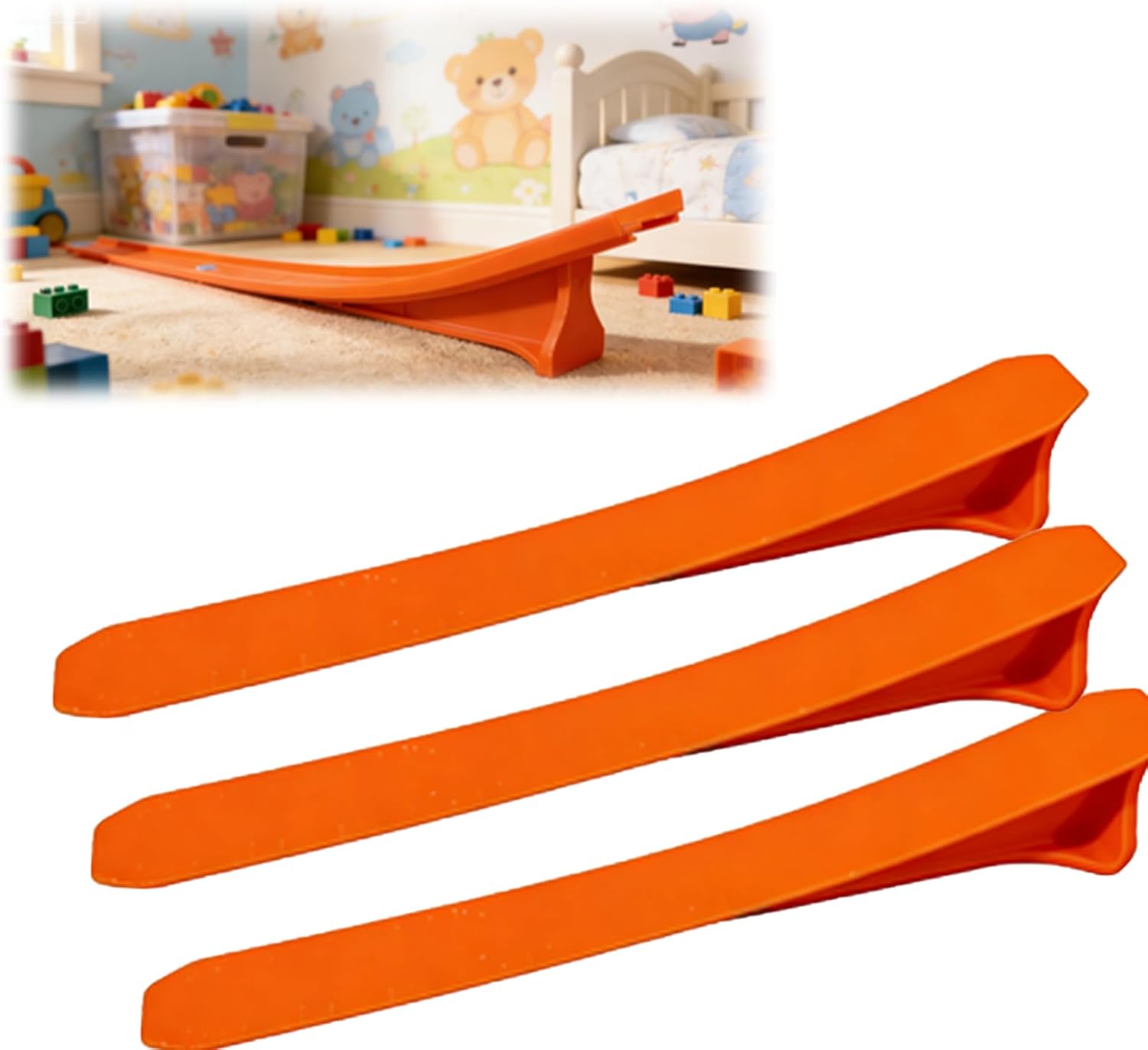 for Slip-On Ramp Compatible with Hot Wheels Tracks - Jump Accessory for Enhanced Toy Car Adventures, Long and Short Versions,3Pcs (Long)