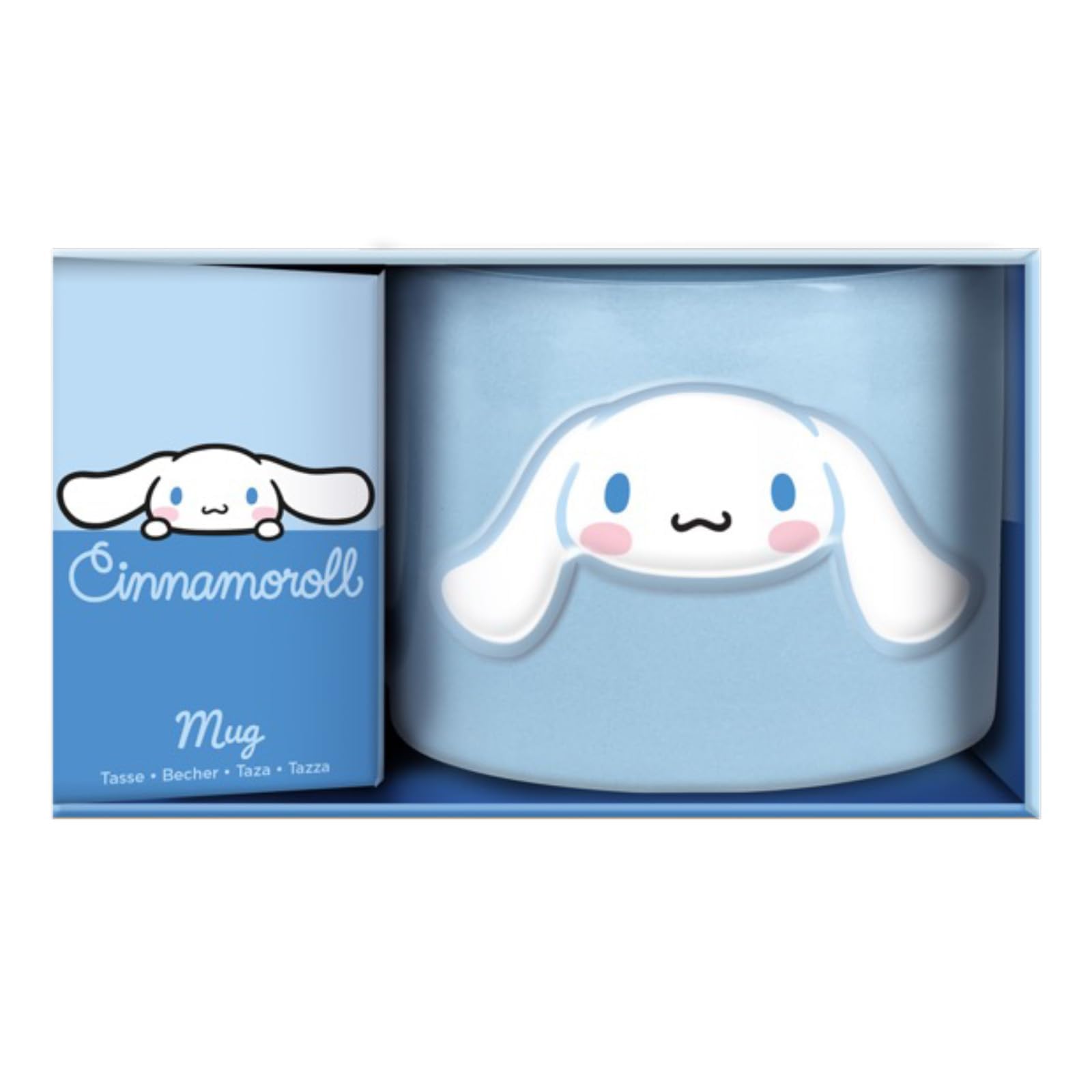 Paladone Cinnamoroll Blue Mug, Officially Licensed Sanrio Hello Kitty & Friends 400ml Large Ceramic Coffee Cup for Tea & Hot Chocolate, Kawaii Gift for Girls, Women, Teenagers