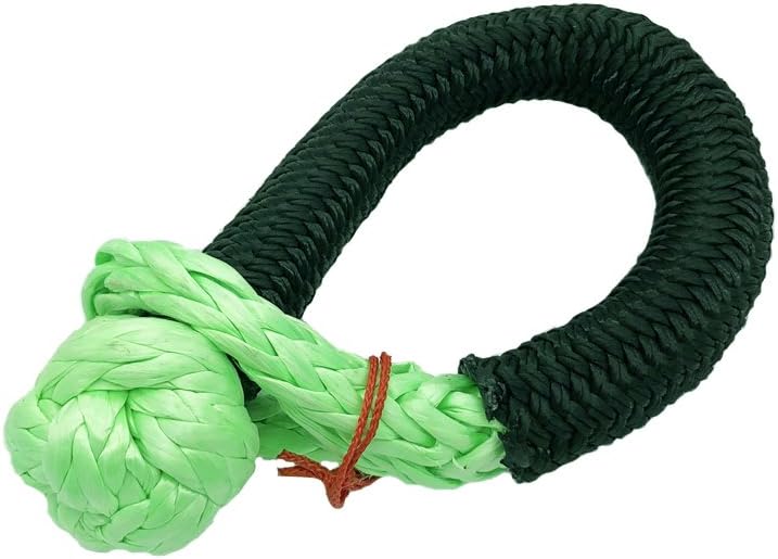 Ucreative Synthetic Soft Shackle 7/16'' X 19'' (36,400lbs Breaking Strength) Green