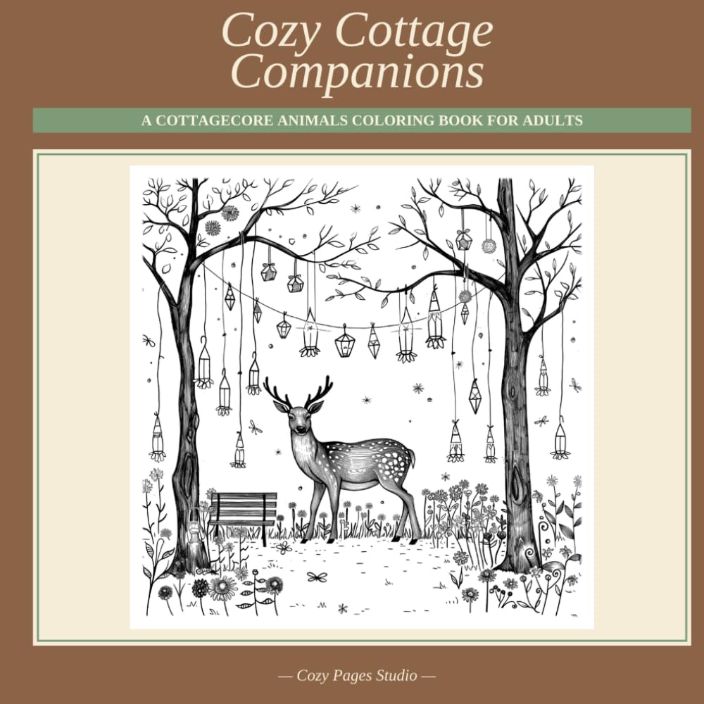 Cozy Cottage Companions: A Cottagecore Animals Coloring Book for Adults · 45 Cozy Scenes of Woodland & Farm Friends in Their Country Homes (Cozy Pages Studio Coloring Books)