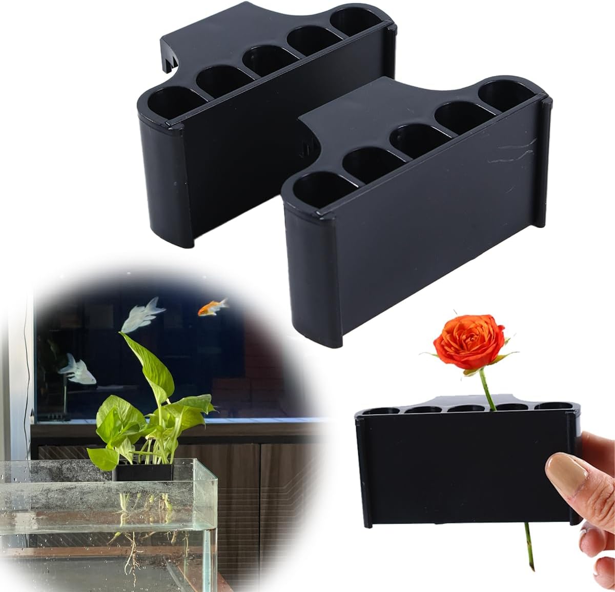 Uprony Aquarium Plant Holder 4 PCS Hanging Aquatic Plant