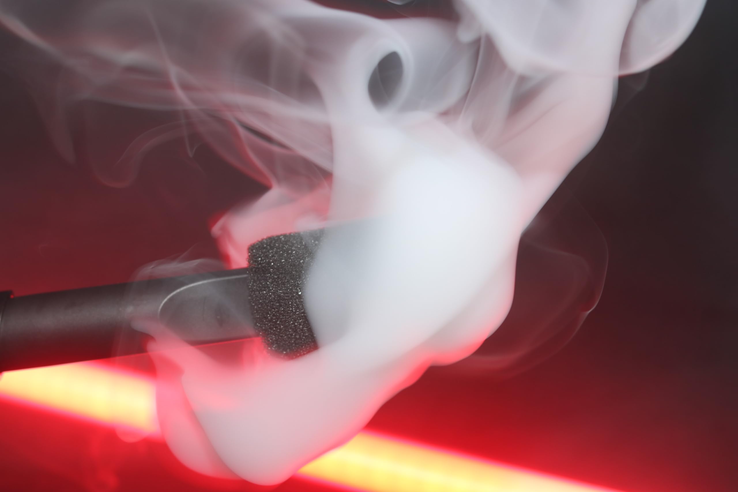 Máquina de humo portátil | Máquina de niebla para eventos de fiesta de DJ, Halloween, Navidad, decoración de pasteles (blanco)