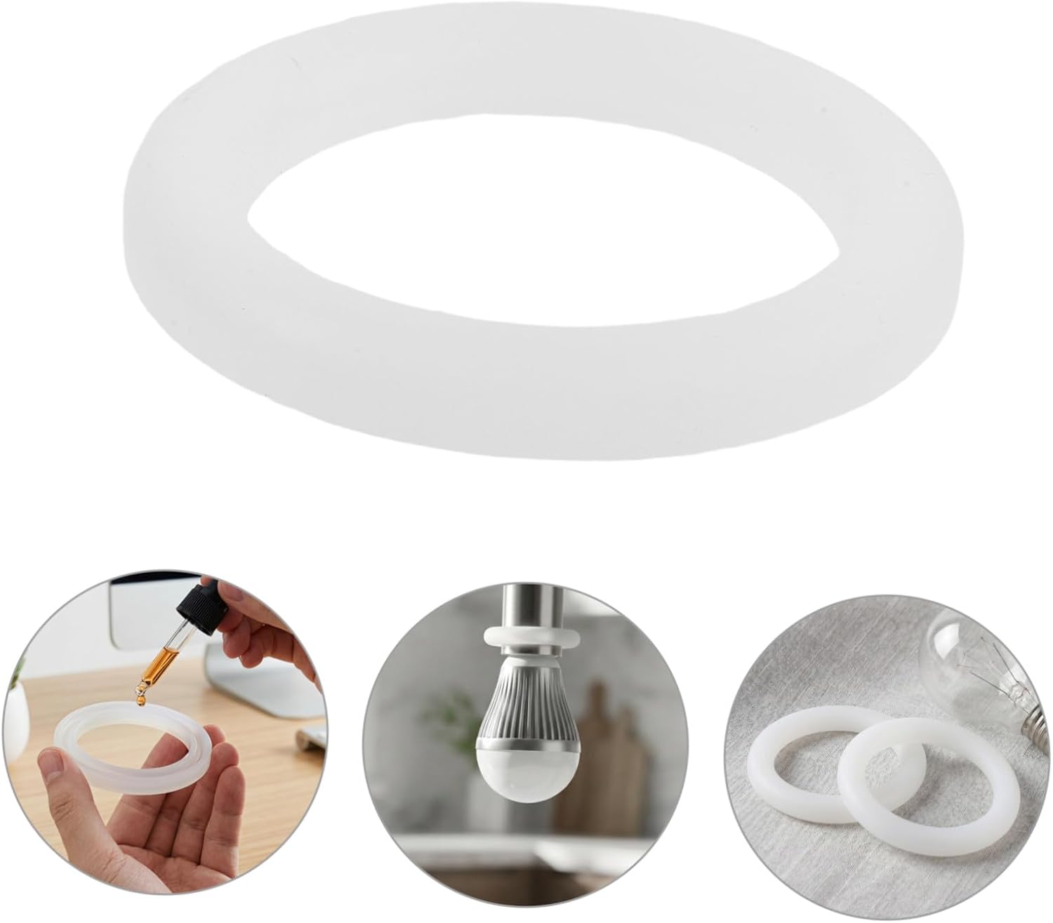 2pcs Silicone Fragrance Diffuser Rings for Lamp Bulbs and Sockets