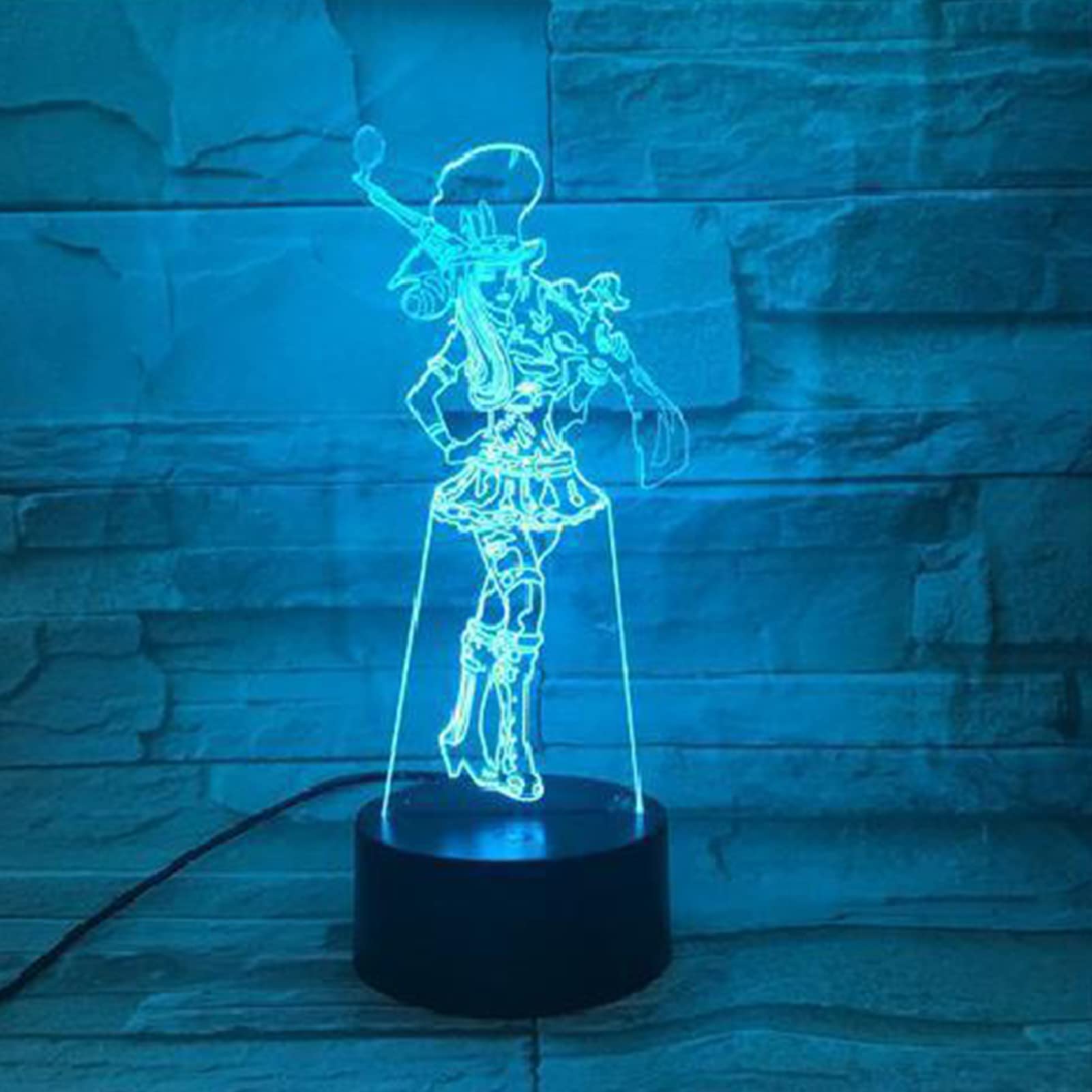 althiqahkey3D Anime LED Night Light, Battery Powered Desk Lamp, League of Hero Ahri Lore The Nine TaiLED Fox, Yasuo, Li Qing, Izeril, Timo, League of Legends Items