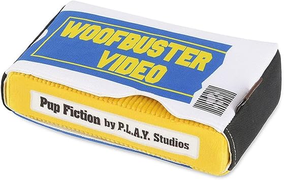 P.L.A.Y. Cute Plush Dog Toys - 1990s Classics Themed Durable Squeaker Crinkle Chew Toy, Great for Puppies & Small, Medium, Large Dogs - Machine Washable, Recycled Materials Woofbuster Video Tape